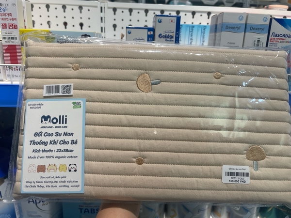 Gối cao su non Moli