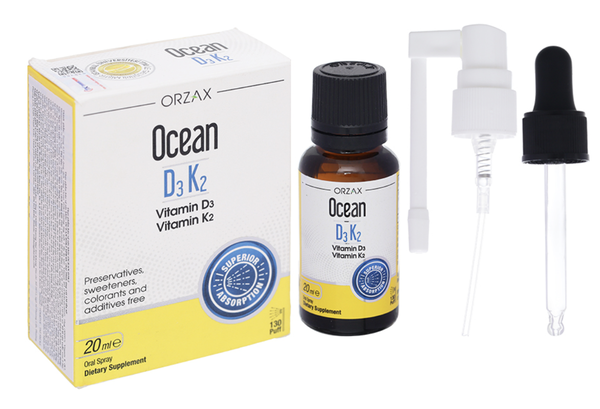 Xịt Ocean D3K2 bổ sung vitamin giúp xương và răng chắc khỏe chai 20ml