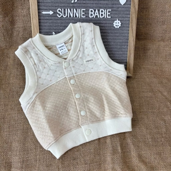 Áo gile  trần bông cài giữa HOnee (6-12m)