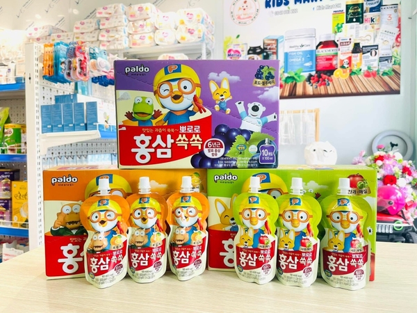 Nước hồng sâm hoa quả Pororo Hàn Quốc