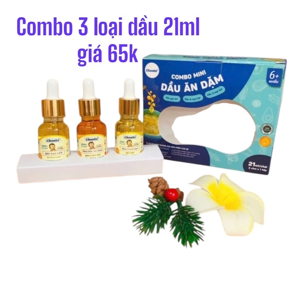Set 3 chai dầu ăn dặm Chanbe ( 21ml/chai)