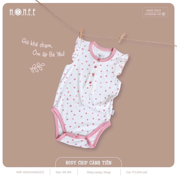 Body chip cánh tiên cộc H.nee (hồng, nâu)