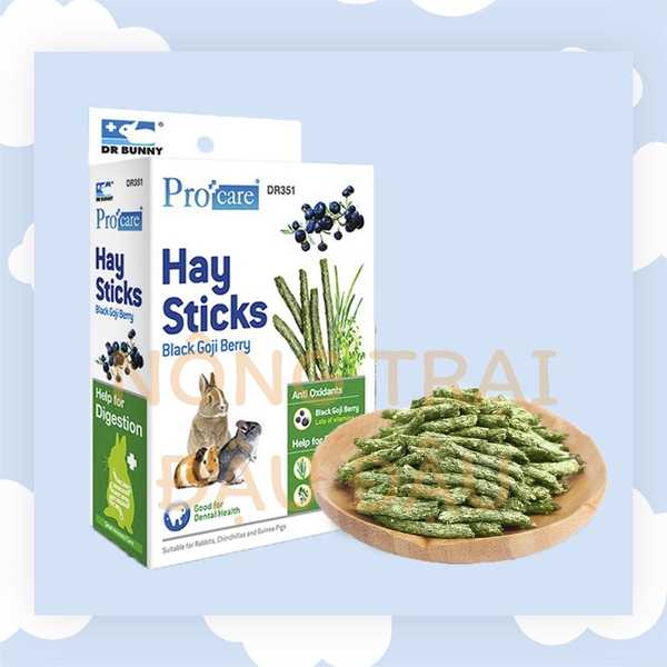 Que Bánh Cỏ Sợi Giòn Bổ Sung Hắc Kỷ Tử Giàu Chất Xơ, Protein Và Vitamin Cho Thỏ, Bọ Ú, Chinchilla 40g