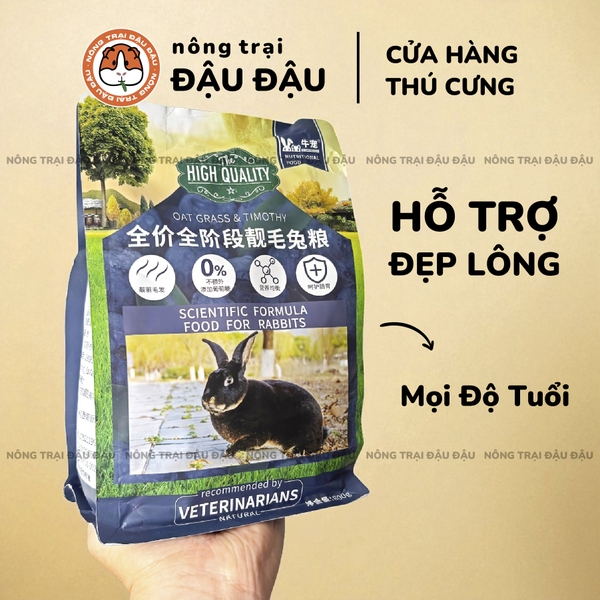 Cỏ Nén Cho Thỏ Niu Chong Giàu Chất Xơ Bổ Sung Việt Quất 800g