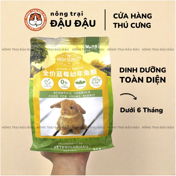 Cỏ Nén Cho Thỏ Niu Chong Giàu Chất Xơ Bổ Sung Việt Quất 800g