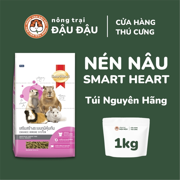Cỏ Nén Nâu Cho Bọ Ú, Chinchilla, Sóc Bắc Mỹ Smart Heart Giàu Vitamin Dinh Dưỡng Toàn Diện 1kg