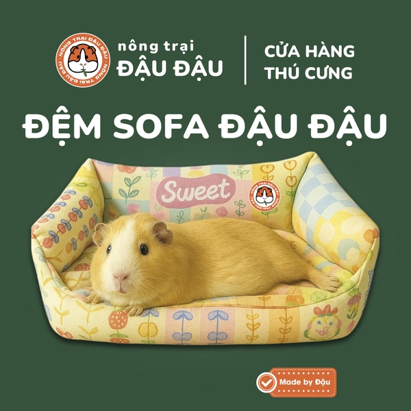 Đệm Sofa Cho Bọ Ú, Thỏ, Chó, Mèo, Thú Nhỏ Đệm Vải Thoáng Mát Phù Hợp 4 Mùa
