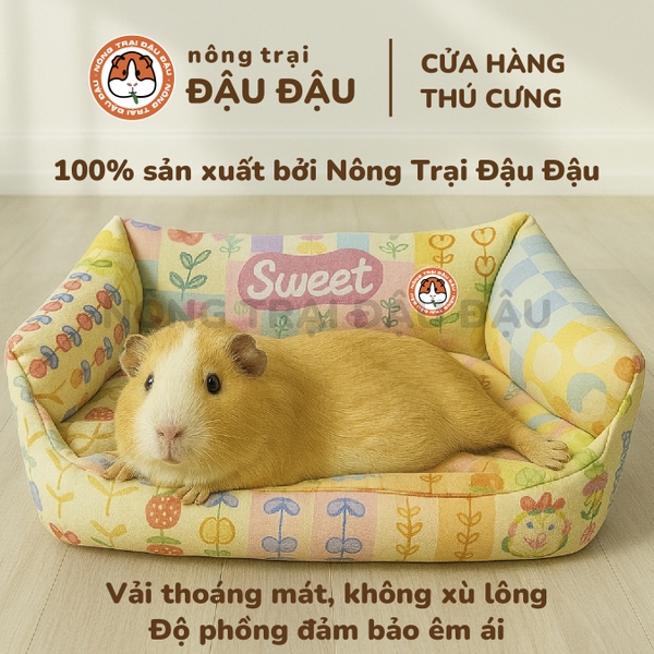 Đệm Sofa Cho Bọ Ú, Thỏ, Chó, Mèo, Thú Nhỏ Đệm Vải Thoáng Mát Phù Hợp 4 Mùa