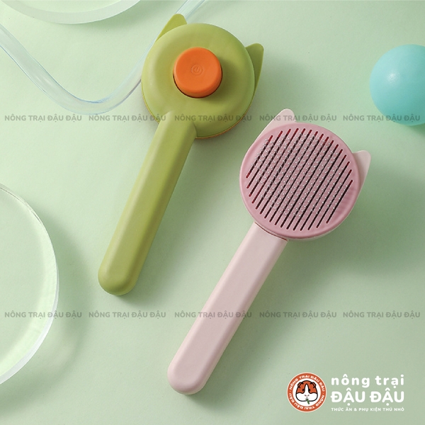 Lược Chải Lông Cho Thỏ, Bọ Ú, Chinchilla, Chó, Mèo Có Nút Bấm Đẩy Lông