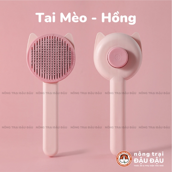 Lược Chải Lông Cho Thỏ, Bọ Ú, Chinchilla, Chó, Mèo Có Nút Bấm Đẩy Lông