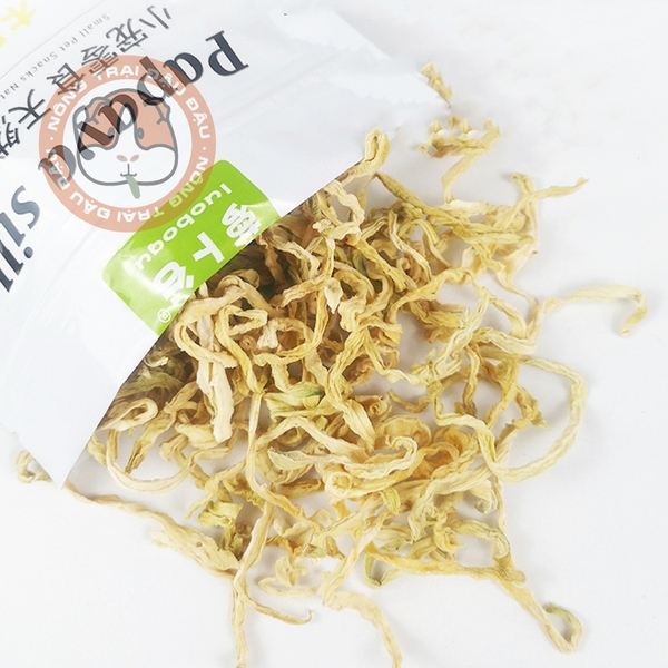 Đu Đủ Sợi Ăn Vặt Cho Thỏ, Bọ Ú, Chichilla Ăn Vặt Thơm Ngon Hỗ Trợ Tiêu Lông Tiêu Hoá 60g