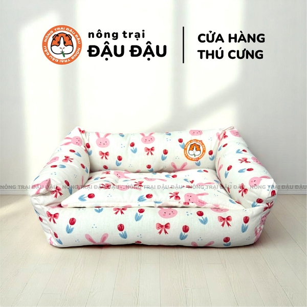Đệm Sofa Cho Bọ Ú, Thỏ, Chó, Mèo, Thú Nhỏ Đệm Vải Thoáng Mát Phù Hợp 4 Mùa