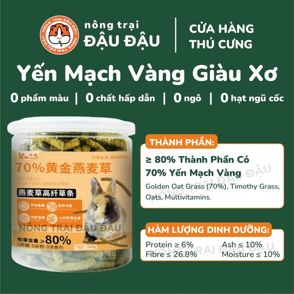 Bánh Cỏ Timothy Cho Thỏ, Bọ Ú, Chinchilla Bổ Sung Dinh Dưỡng Niu Chong