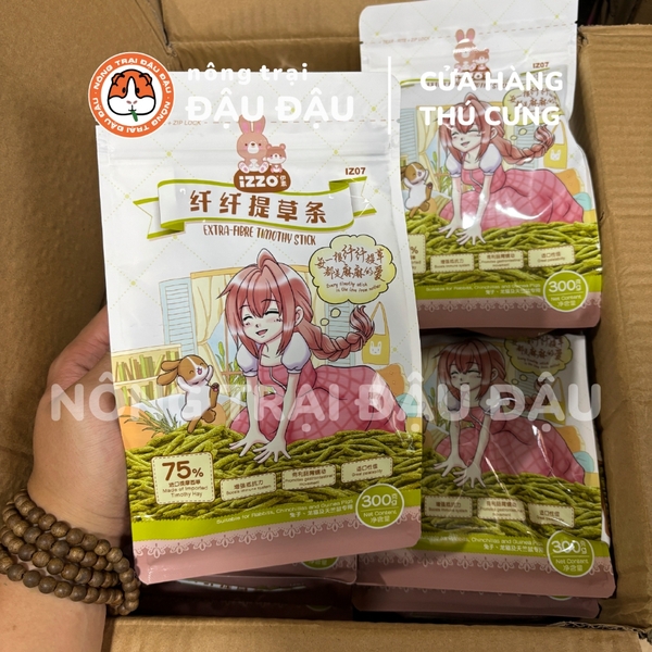 Bánh Cỏ Timothy Izzo Cho Thỏ, Bọ Ú, Chinchilla Giàu Chất Xơ 300g