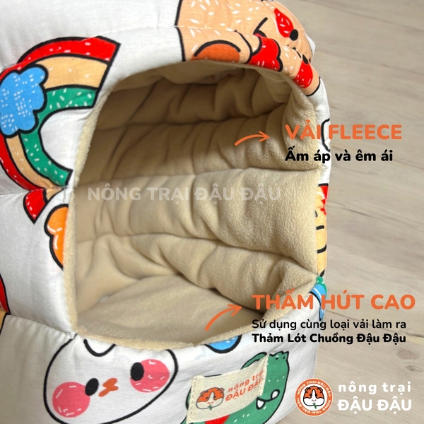 Nhà Ngủ Cho Bọ Ú, Chuột Lang, Thỏ Con, Mèo Con Tổ Ngủ Trú Ẩn Đậu Đậu