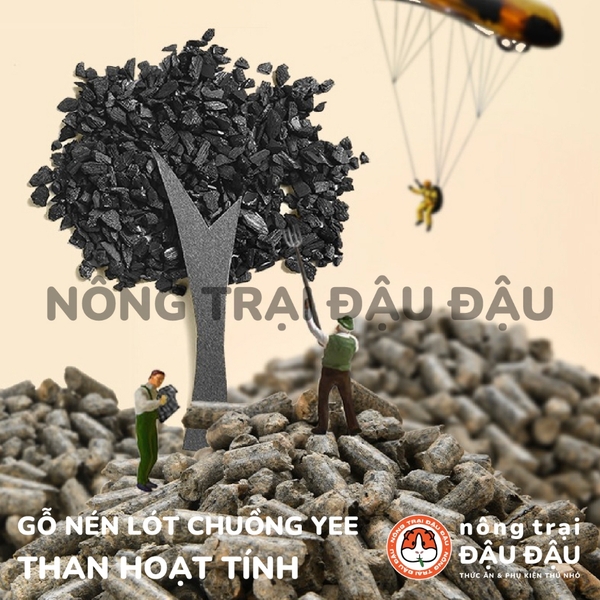 Gỗ Nén Lót Chuồng Cho Thỏ, Bọ Ú, Chinchilla Yee - Túi 2.5kg
