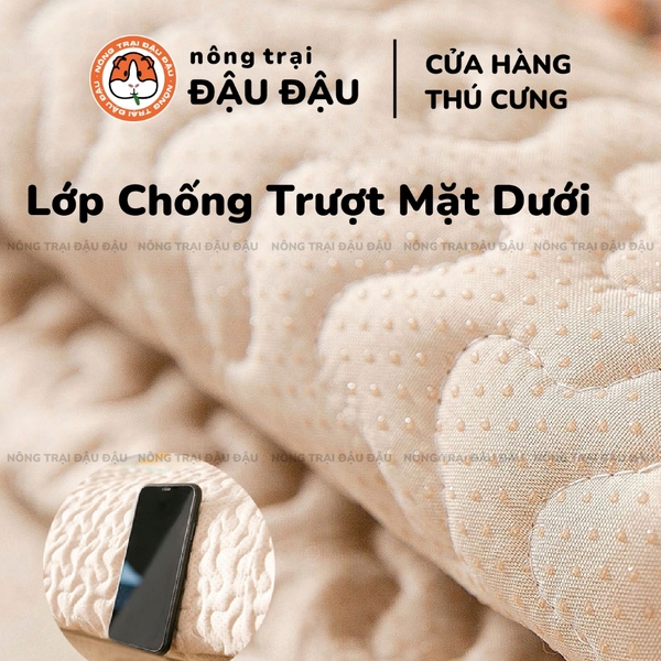 Thảm Lót Chống Trượt Cho Thỏ, Bọ Ú, Chó, Mèo, Thú Cưng Mềm Mại Thoải Mái