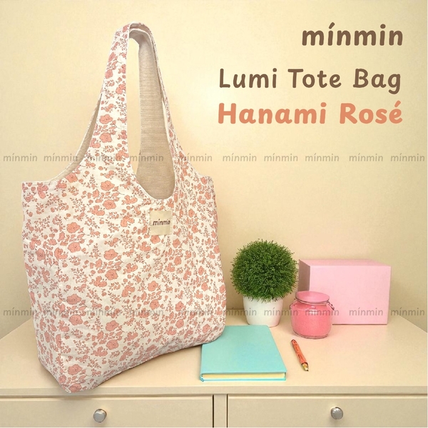 Túi Tote Vải 2 Lớp Quai Tròn Hoạ Tiết Dễ Thương Lumi Tote Bag