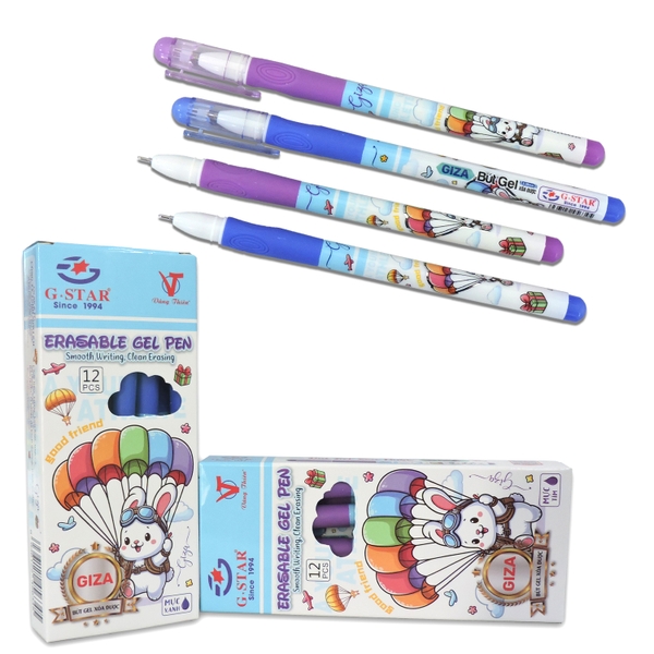 G-Star Bút Nắp Xóa Được Giza (12 Cây/ Hộp; 12 Hộp/ Lốc, 120 Hộp/ Thùng)