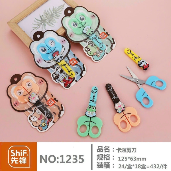 Kéo Hình Con Ếch Shif 1235 (24 Cây/Hộp) (18 Hộp/Thùng)