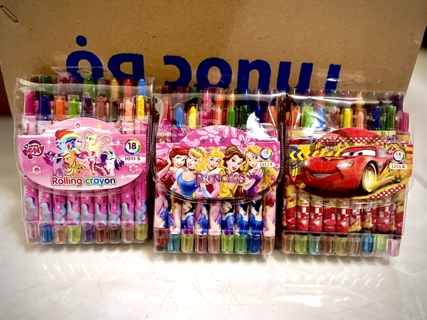 Sáp Vặn 18 Màu - NGẮN (12 Vĩ/Hộp) (12 Hộp/Thùng) 1011S; 1011F; 1011G