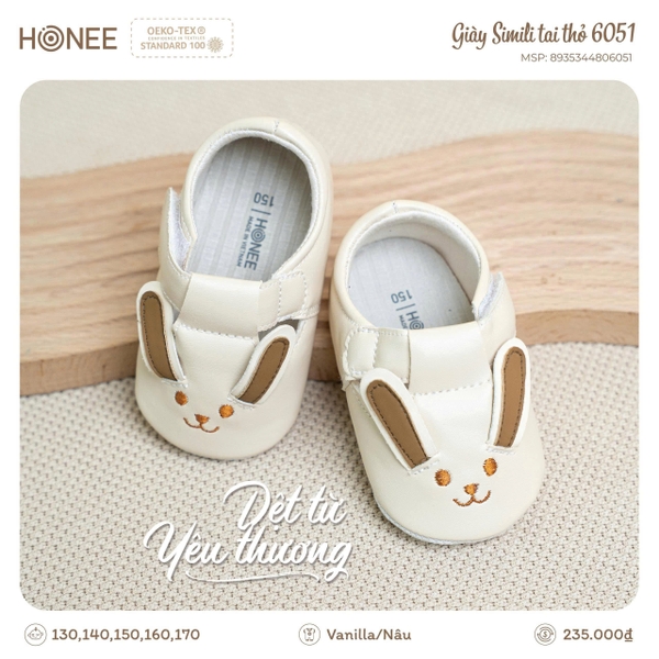 Giày Simili tai thỏ Honee 6051