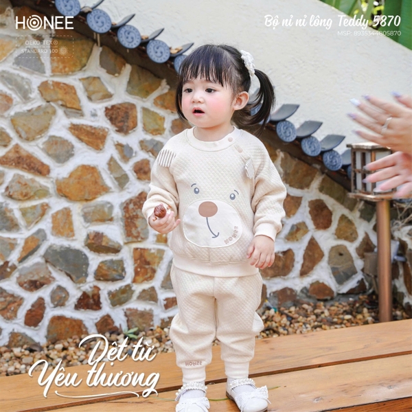 Bộ nỉ bông Teddy Honee 5870