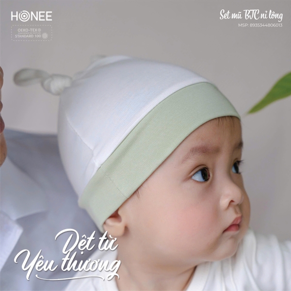 Set mũ BTC nỉ lông Honee 6013