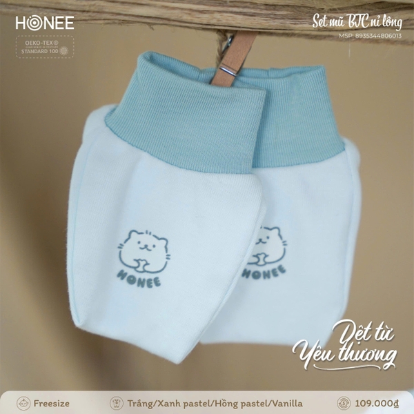 Set mũ BTC nỉ lông Honee 6013