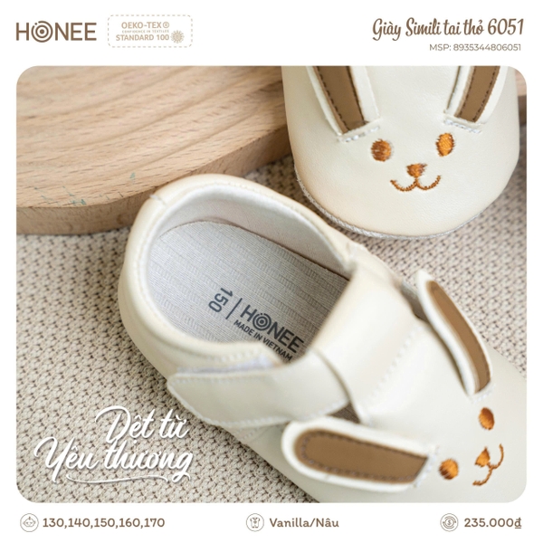 Giày Simili tai thỏ Honee 6051