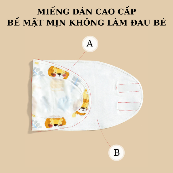 Khăn Quấn Bé Sơ Sinh Chống Giật Mình Hogokids (35x80cm)