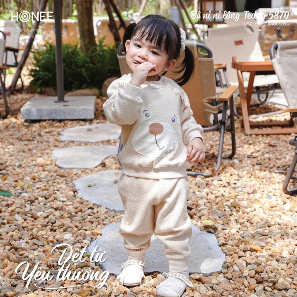 Bộ nỉ bông Teddy Honee 5870