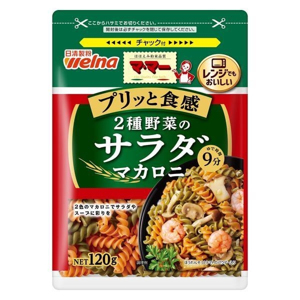 Nui rau củ Macaroni Nissin 120g (9M+)
