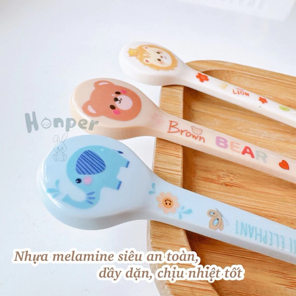 Thìa ăn dặm cho bé Honper cán to HP2407 (màu sắc ngẫu nhiên)