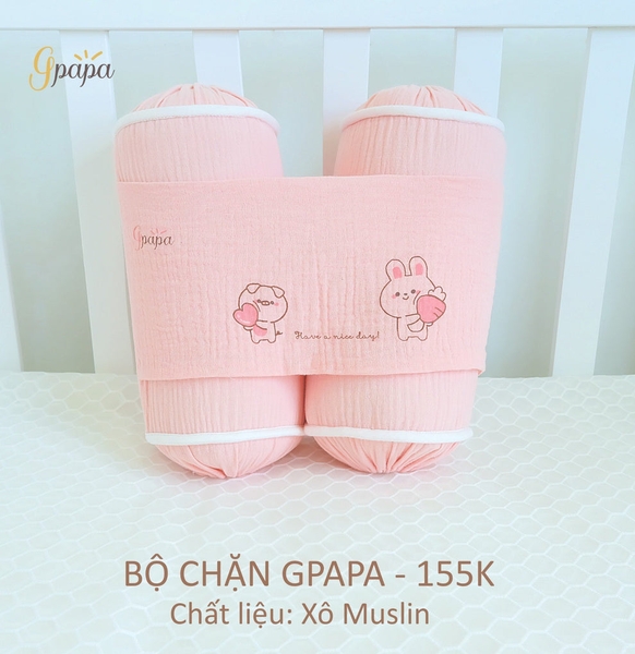 Bộ Chặn Vải Xô Muslin Gpapa Cho Bé Sơ Sinh