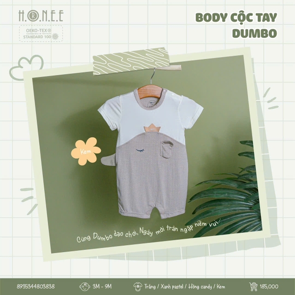 Body cộc tay Dumbo Hrnee 3838