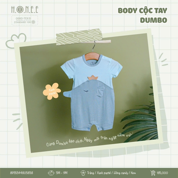 Body cộc tay Dumbo Hrnee 3838