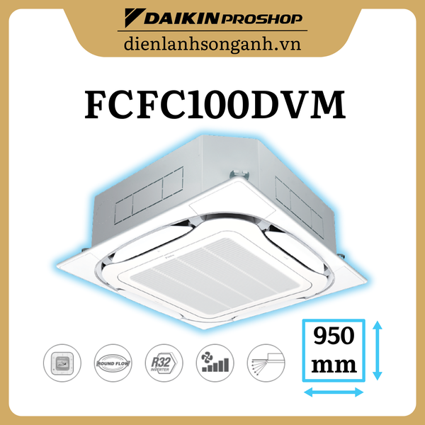 Daikin âm trần Inverter 4.0HP FCFC100DVM/RZFC100DY1+BRC2E61+BYCQ125EAF