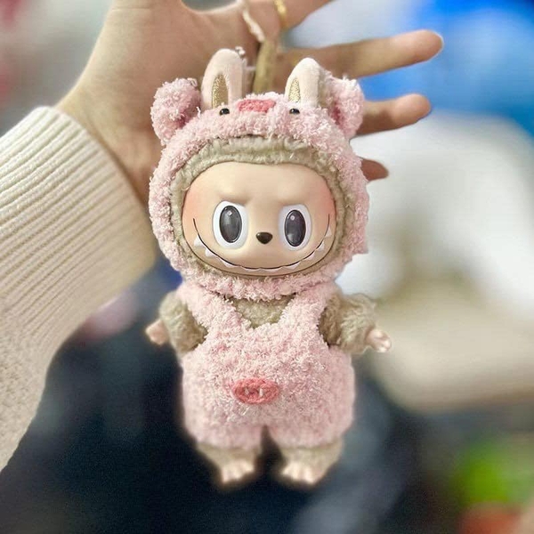 Móc khoá Labubu size 17cm kèm quần áo 5 mẫu