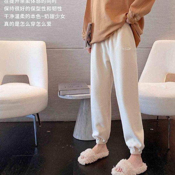 Quần nỉ jogger bo chun 6 màu cho nữ