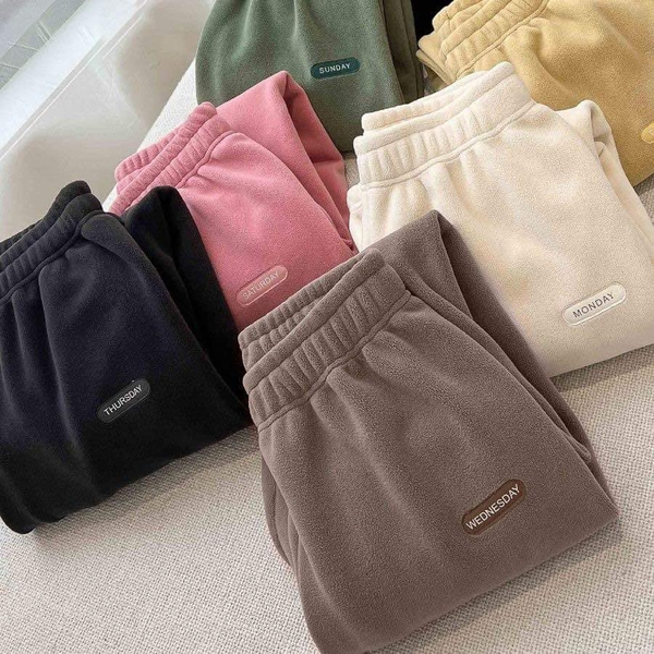 Quần nỉ jogger bo chun 6 màu cho nữ
