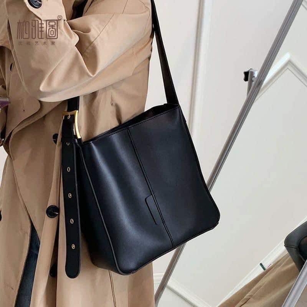 Túi da PU size 27 3 màu đen, nâu đậm, nâu sang