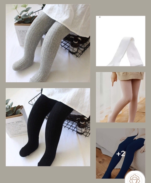 Quần tất Princess liền bàn mẫu trơn và gân bé gái nhiều mẫu