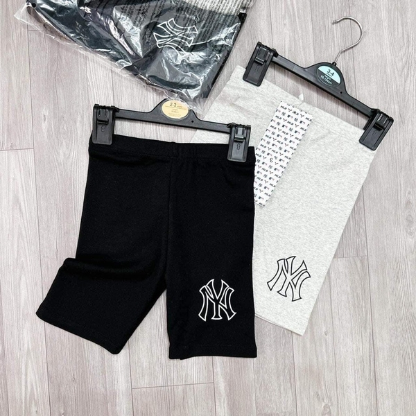 Set 2 quần legging lửng MLB NY đen, ghi cho bé