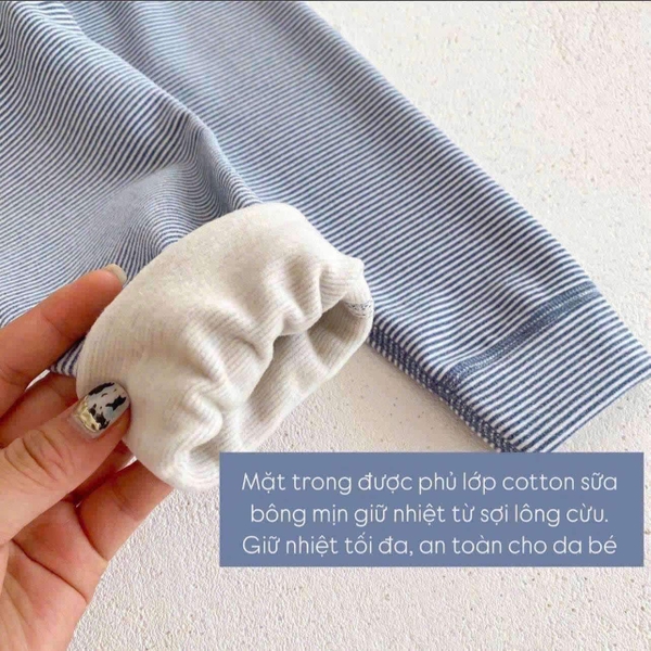 Set 2 quần cotton giữ nhiệt sợi lông cừu 5 mẫu
