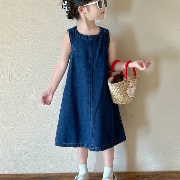 Váy jean hãng Sofia Candy dáng chữ A sát nách