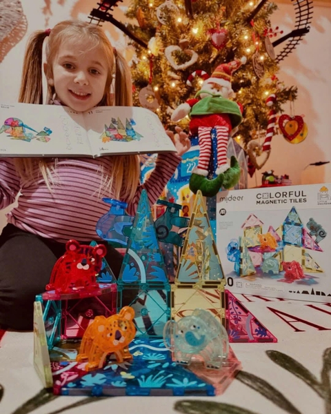 Bộ Mideer nam châm cầu vồng Colorful Magnetic Tiles