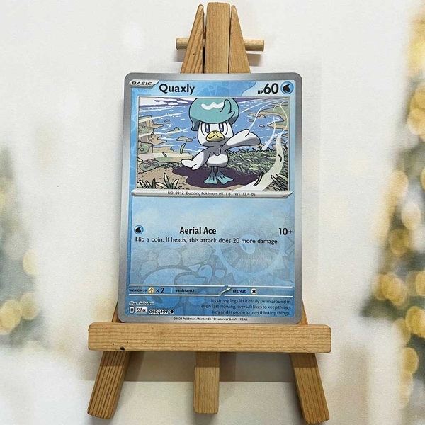 Thẻ hình Pokemon Quaxly 050/191 - Lá bài lẻ Surging Sparks Common Reverse Holo tiếng Anh chính hãng