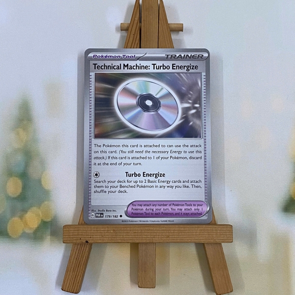 Thẻ hình Pokemon Technical Machine: Turbo Energize 179/182 - Lá bài lẻ Paradox Rift Uncommon Reverse Holo tiếng Anh chính hãng ảnh 2