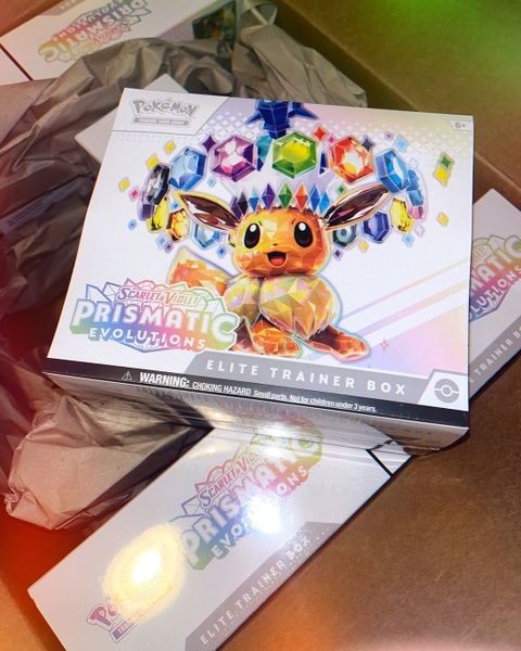 Hộp thẻ bài Prismatic Evolutions Elite Trainer - Pokemon TCG Scarlet & Violet ETB Box chính hãng ảnh 2